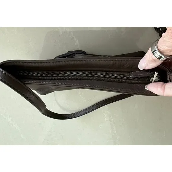 Sequoia Harmony Crossbody Purse - Soft Brown Leather, Zip Top - Picture 6 of 10